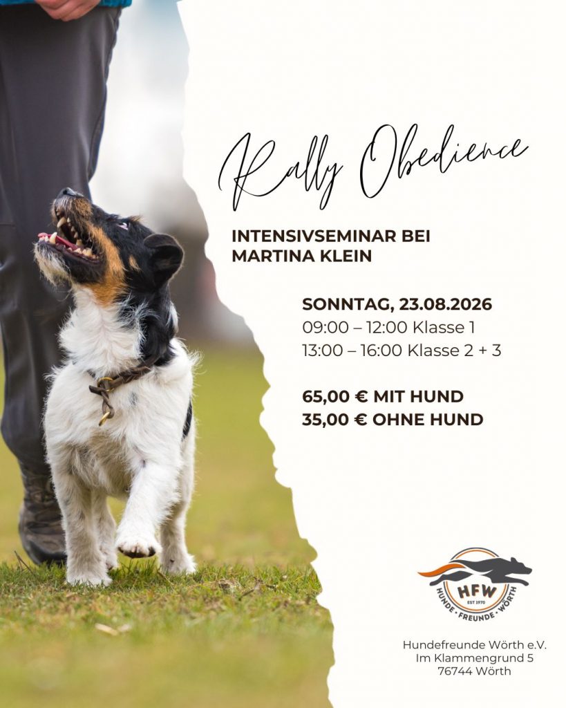 Rally Obedience Seminar Information.