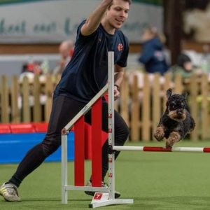 Trainer Timo beim Agility